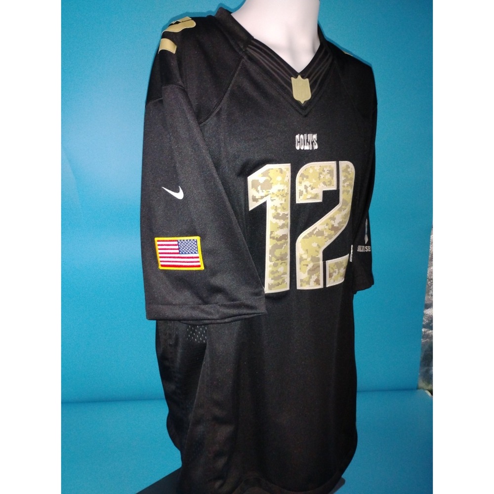 Nike Stitched Salute To Service NFL Colts Jersey #12 Andrew Luck Men XXL - Picture 3 of 16